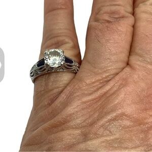 - Tacori blue sapphire CZ ring